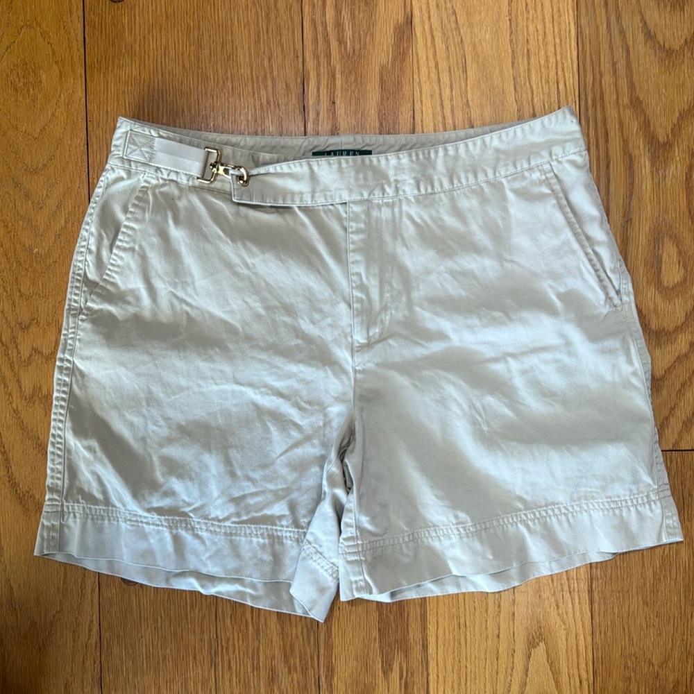 Lauren Ralph Lauren Womens 12 Khaki Shorts with Pockets 6.5” Inseam